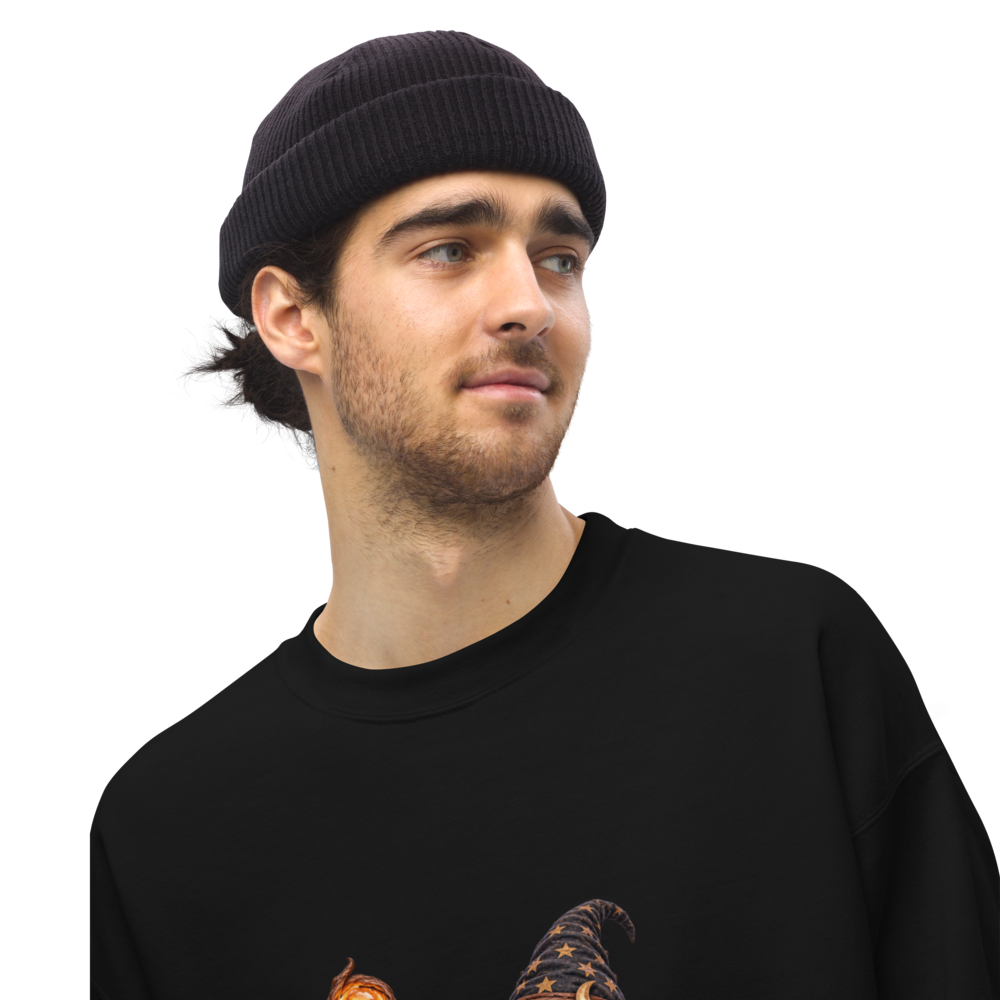Witch Cat Sweatshirt · Unisex / Black / S