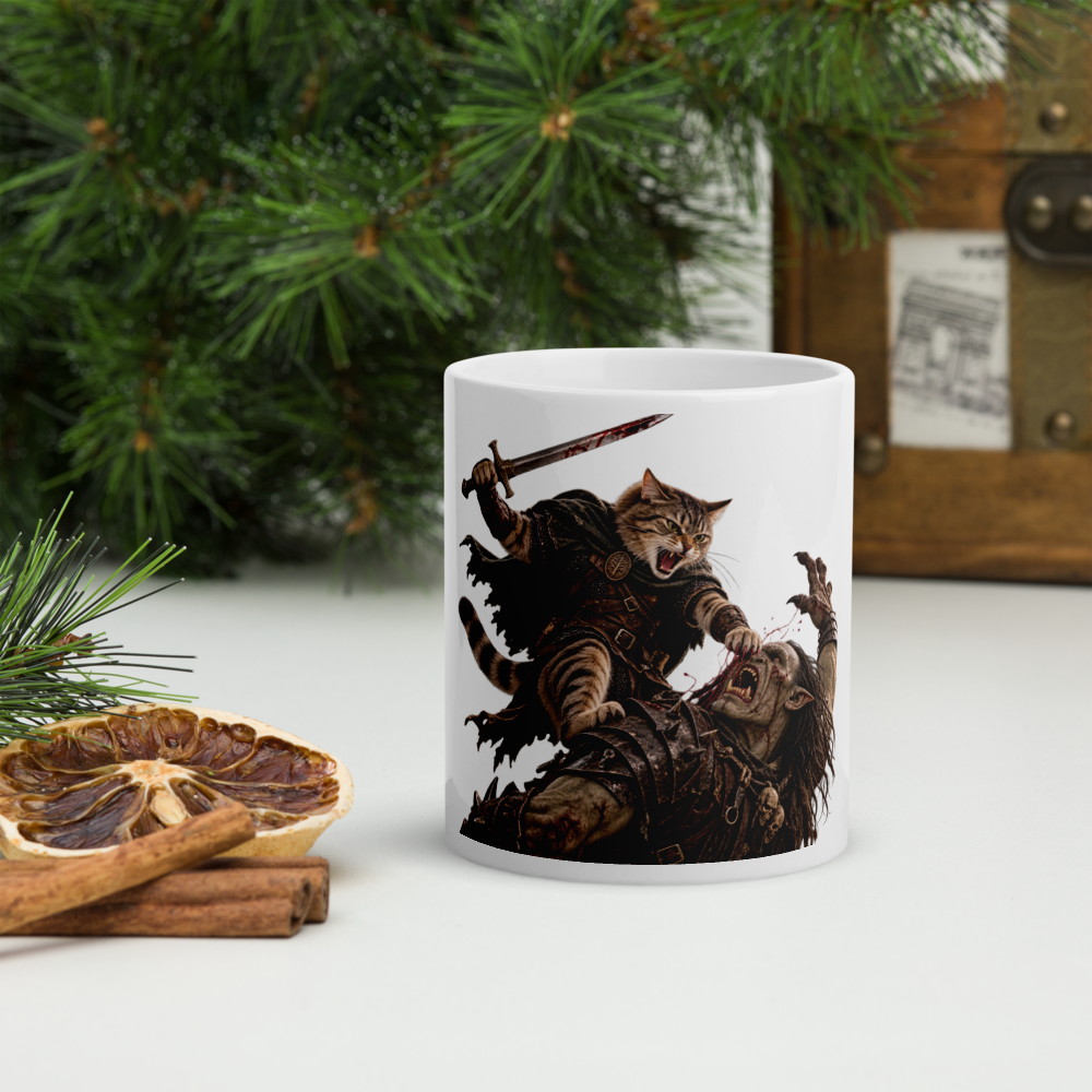 Cat vs Orc Mug · White / 11 oz